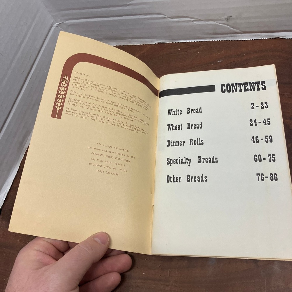Best of Wheat 1979 Oklahoma Wheatheart Bread Baking Recipes Cookbook Vintage - Picture 2 of 5